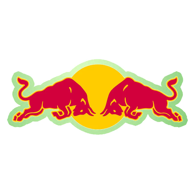 RedBull No Text - Glow in the Dark Vinyl Sticker - Custom Size