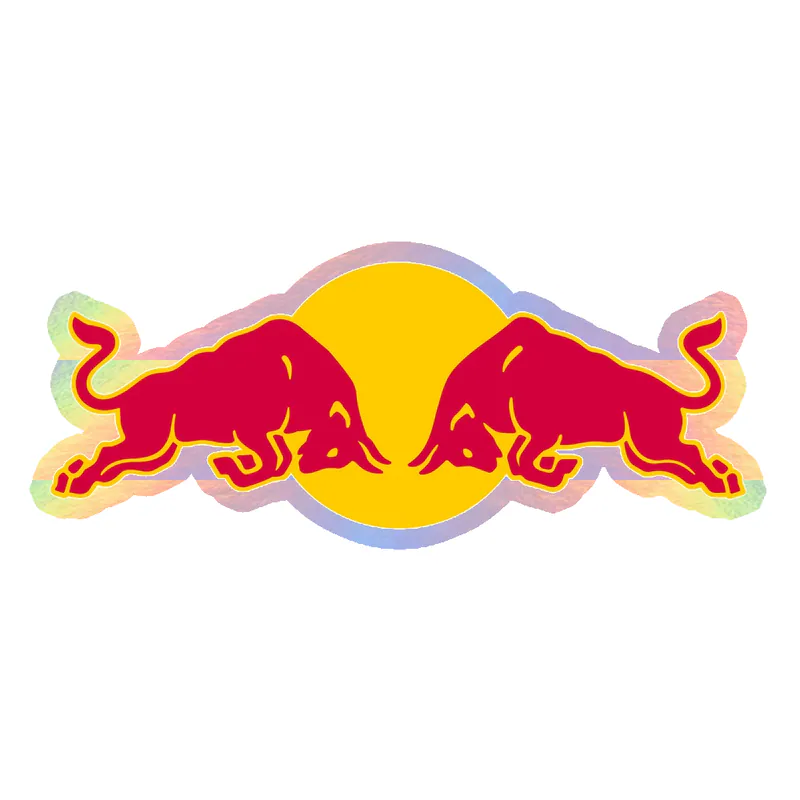 RedBull No Text - Holographic Vinyl Sticker - Custom Size