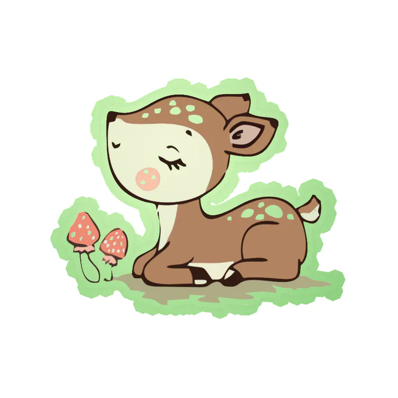 Deer - Glow in the Dark Vinyl Sticker - Custom Size