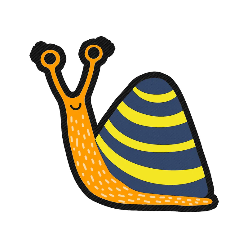 Snail - Carbon Fiber Vinyl Sticker - Custom Size