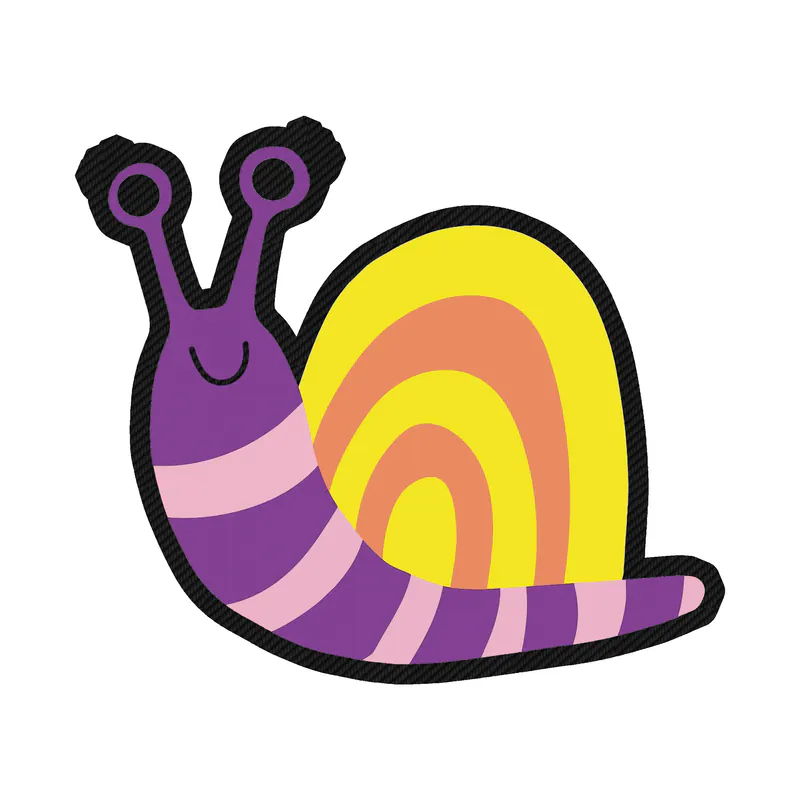 Snail - Carbon Fiber Vinyl Sticker - Custom Size