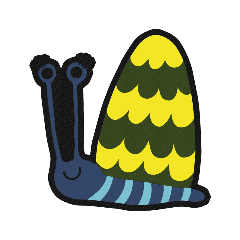Snail - Carbon Fiber Vinyl Sticker - Custom Size