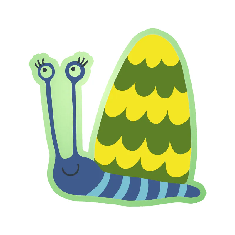 Snail - Glow in the Dark Vinyl Sticker - Custom Size