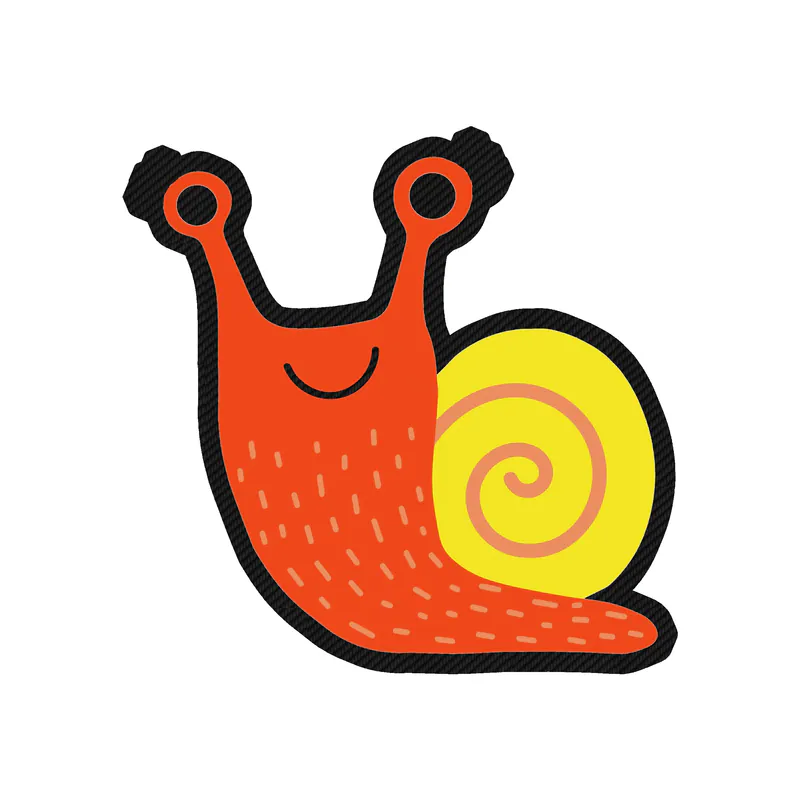 Snail - Carbon Fiber Vinyl Sticker - Custom Size