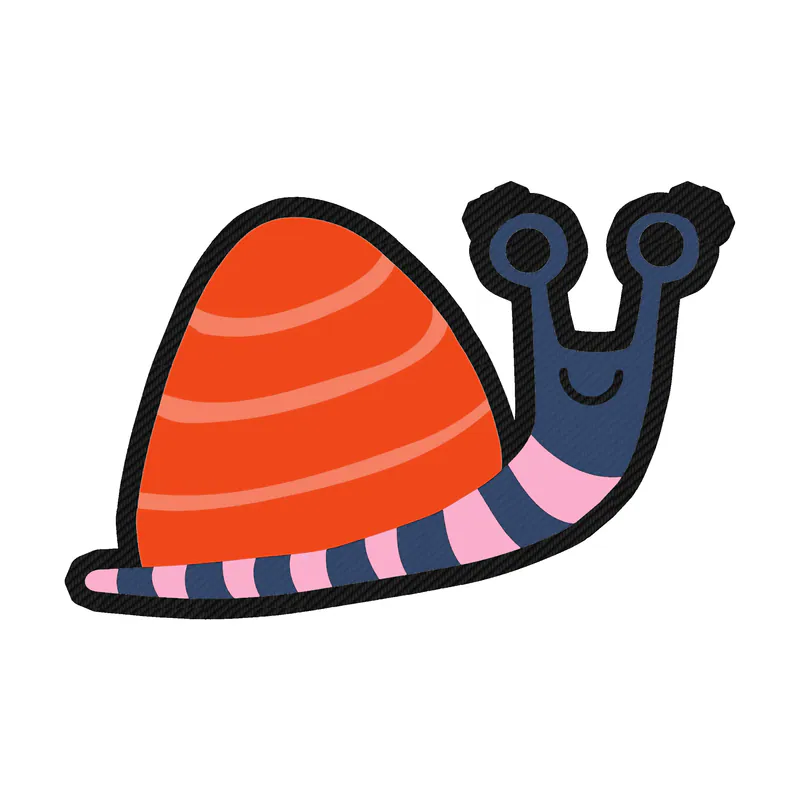 Snail - Carbon Fiber Vinyl Sticker - Custom Size