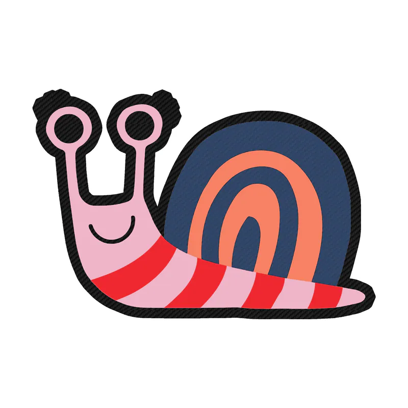 Snail - Carbon Fiber Vinyl Sticker - Custom Size
