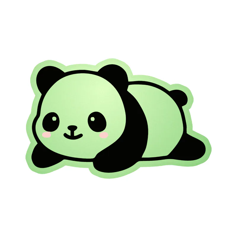 Panda - Glow in the Dark Vinyl Sticker - Custom Size