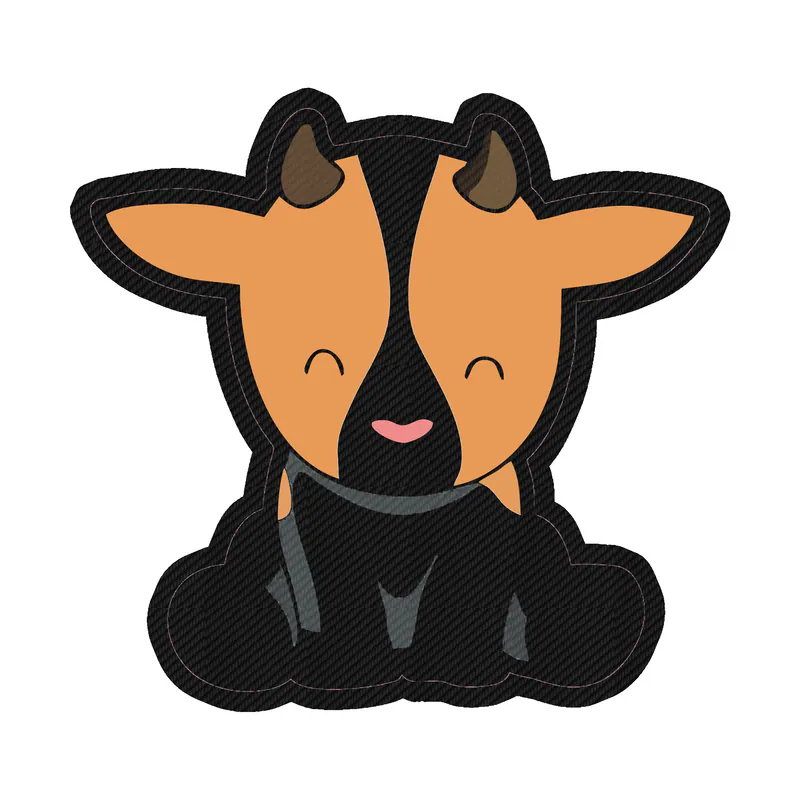 Goat - Carbon Fiber Vinyl Sticker - Custom Size