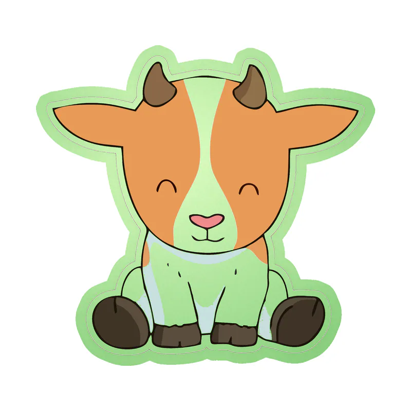 Goat - Glow in the Dark Vinyl Sticker - Custom Size