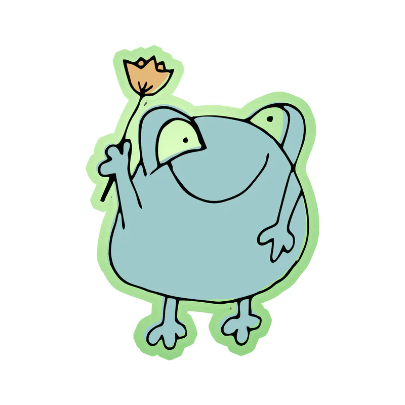 Frog - Glow in the Dark Vinyl Sticker - Custom Size