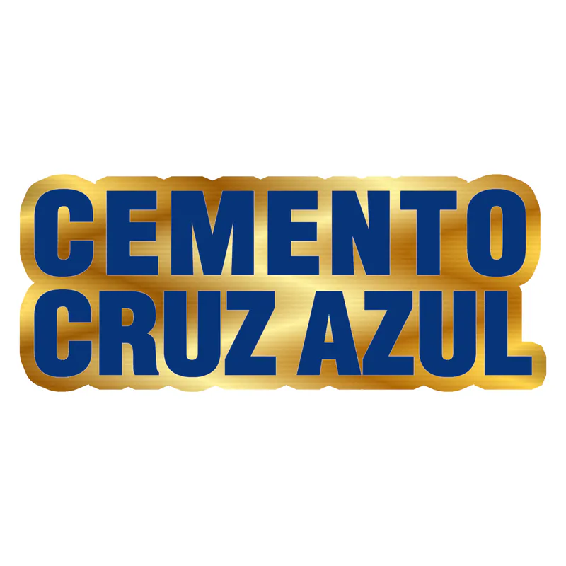 Cruz Azul - Image 5 - Gold Chrome Vinyl Sticker - Custom Size