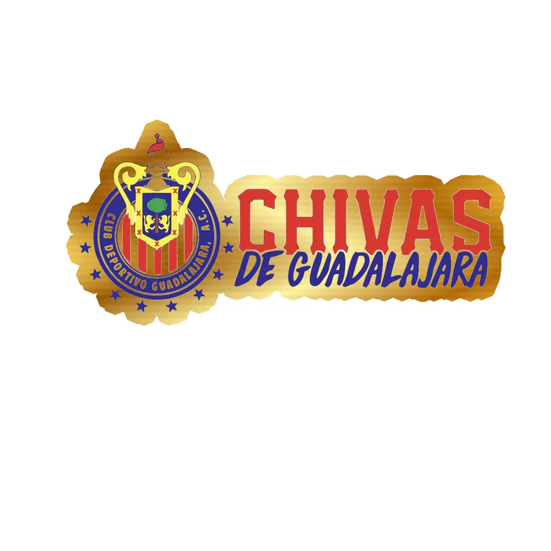 Chivas de Guadalajara Gold Chrome Vinyl sticker - Custom Size