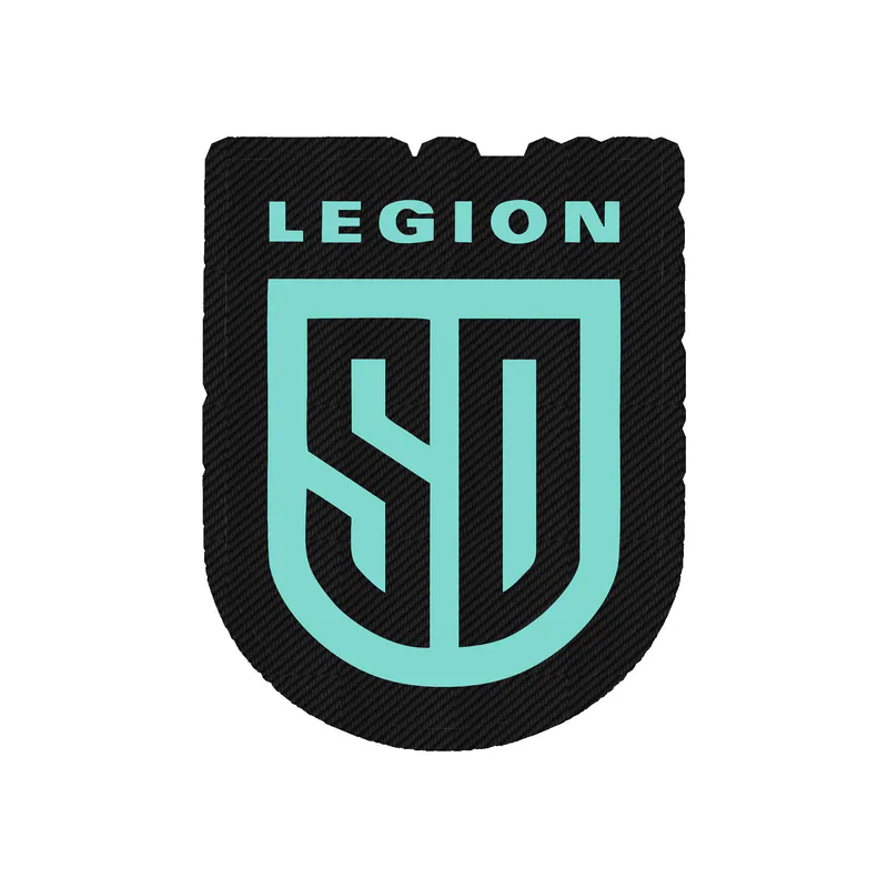 Legion SD - tiffany blue and black - Carbon Fiber Vinyl Decal