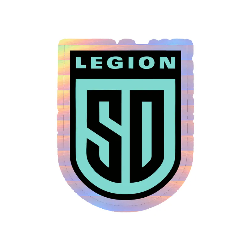 Legion SD - tiffany blue and black - Holographic Vinyl Decal