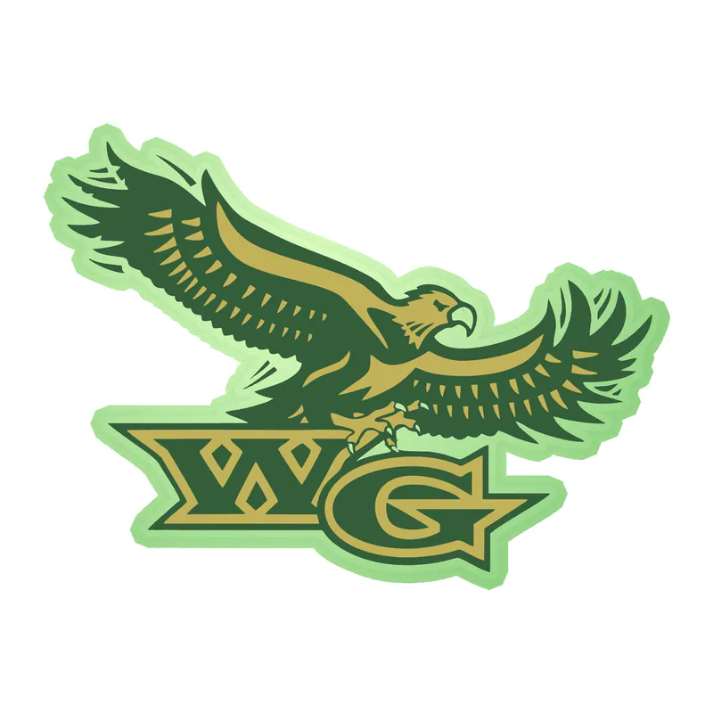 Woodward Granger Hawks - Hawk - Glow in the Dark Vinyl Decal - Custom Size
