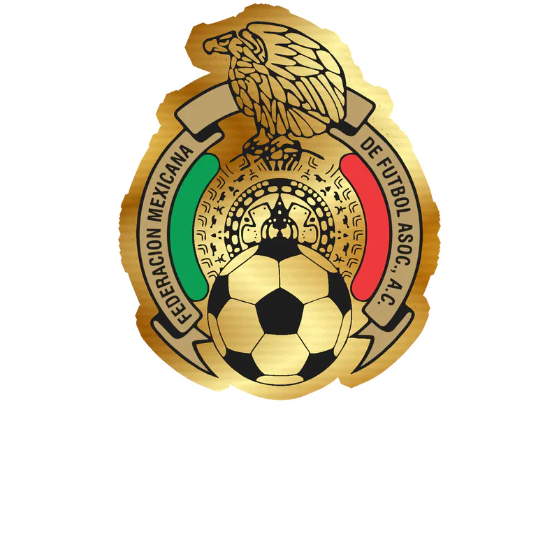 Mexico National Team Gold Chrome Vinyl Sticker - Custom Size