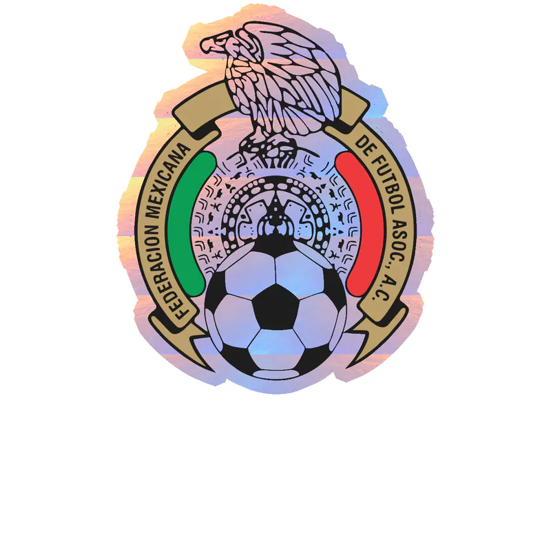 Mexico National Team Holographic Vinyl Sticker - Custom Size