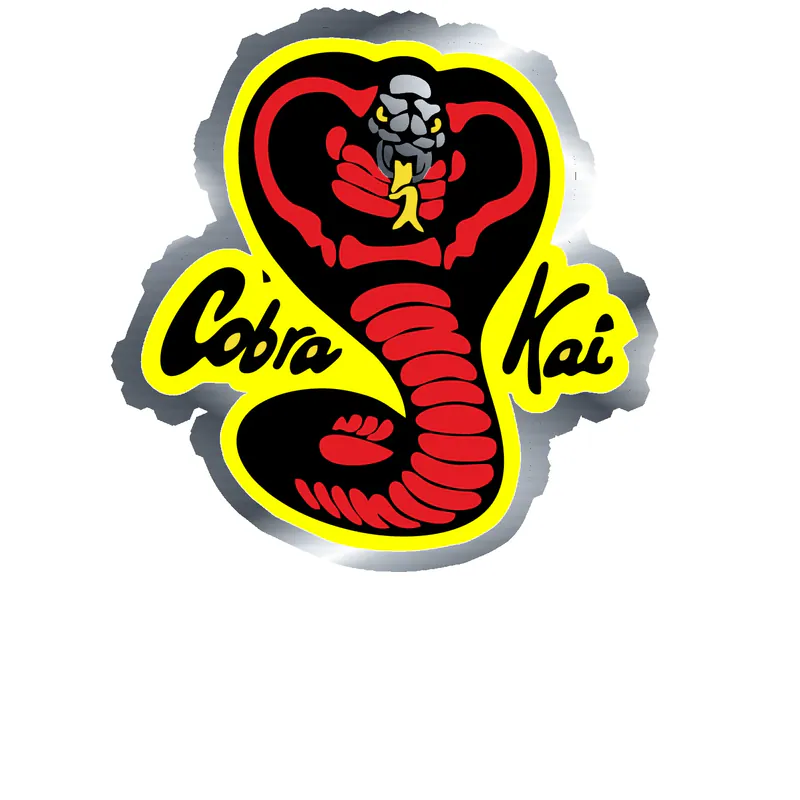 Cobra Kai Silver Chrome Vinyl Decal - Custom Size