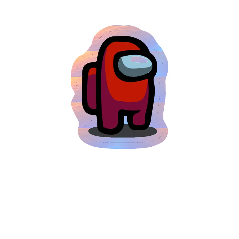 Among us Holographic Vinyl Sticker - Custom Size