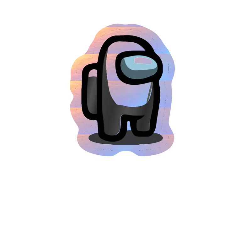 Among us Holographic Vinyl Sticker - Custom Size
