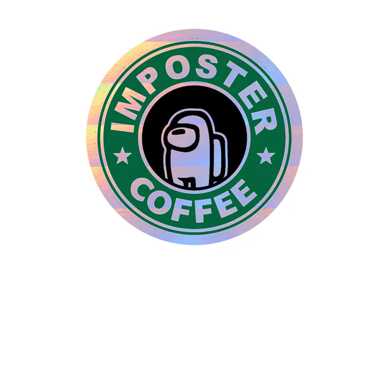 Among us Holographic Vinyl Sticker - Custom Size