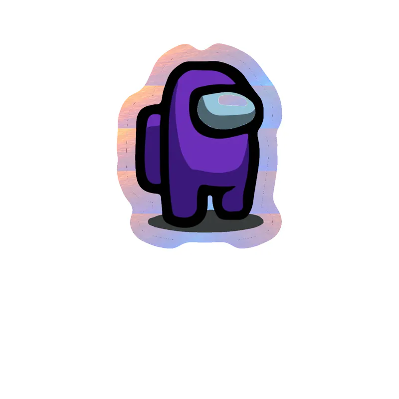 Among us Holographic Vinyl Sticker - Custom Size