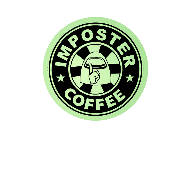 Among us Glow in the Dark Vinyl Sticker - Custom Size