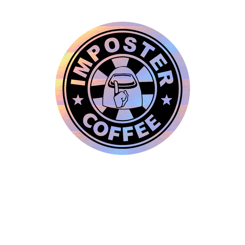 Among us Holographic Vinyl Sticker - Custom Size