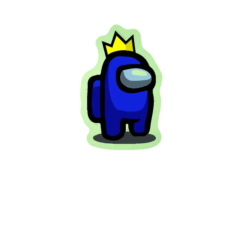 Among us Glow in the Dark Vinyl Sticker - Custom Size