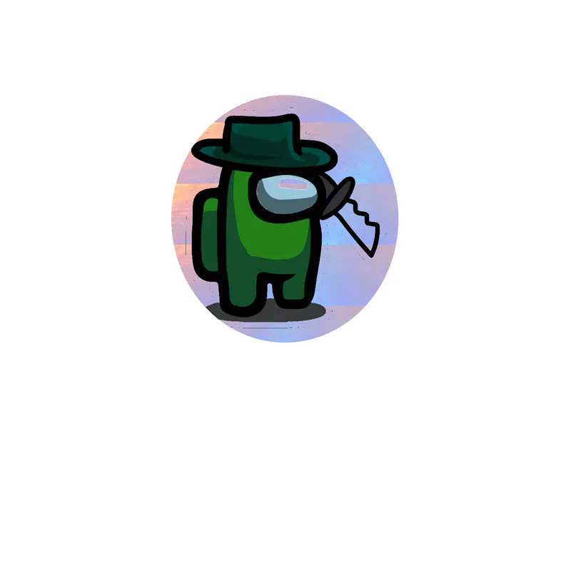 Among us Holographic Vinyl Sticker - Custom Size