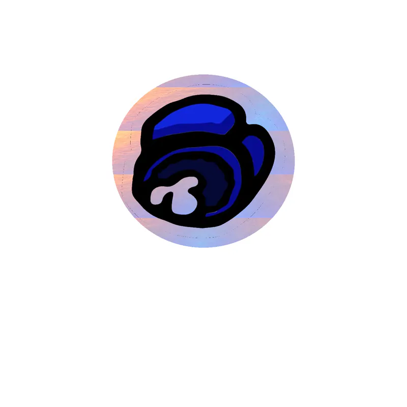 Among us Holographic Vinyl Sticker - Custom Size