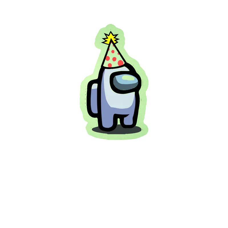 Among us Glow in the Dark Vinyl Sticker - Custom Size