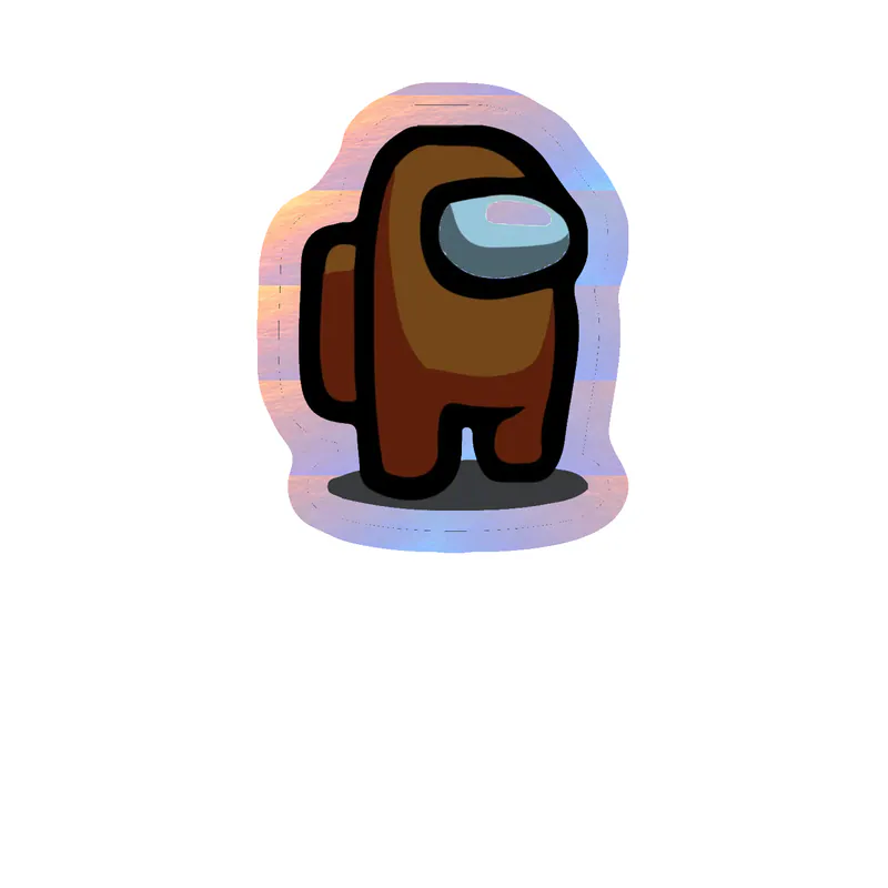 Among us Holographic Vinyl Sticker - Custom Size