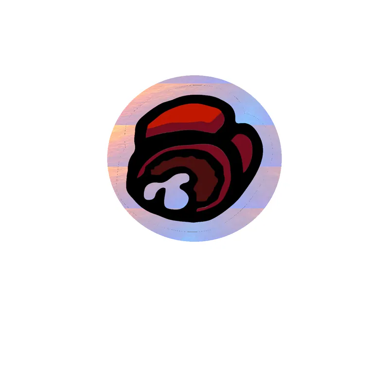 Among us Holographic Vinyl Sticker - Custom Size