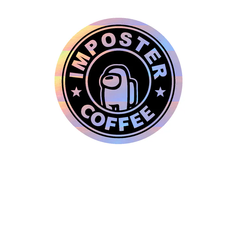 Among us Holographic Vinyl Sticker - Custom Size
