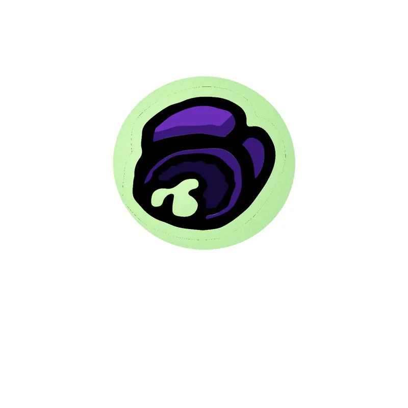 Among us Glow in the Dark Vinyl Sticker - Custom Size