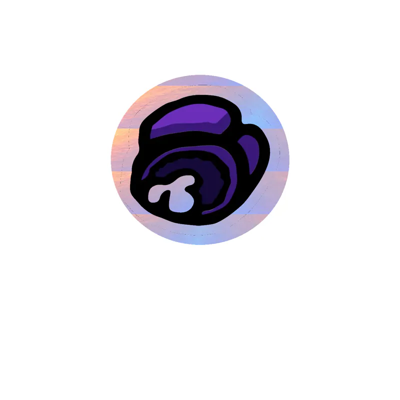 Among us Holographic Vinyl Sticker - Custom Size
