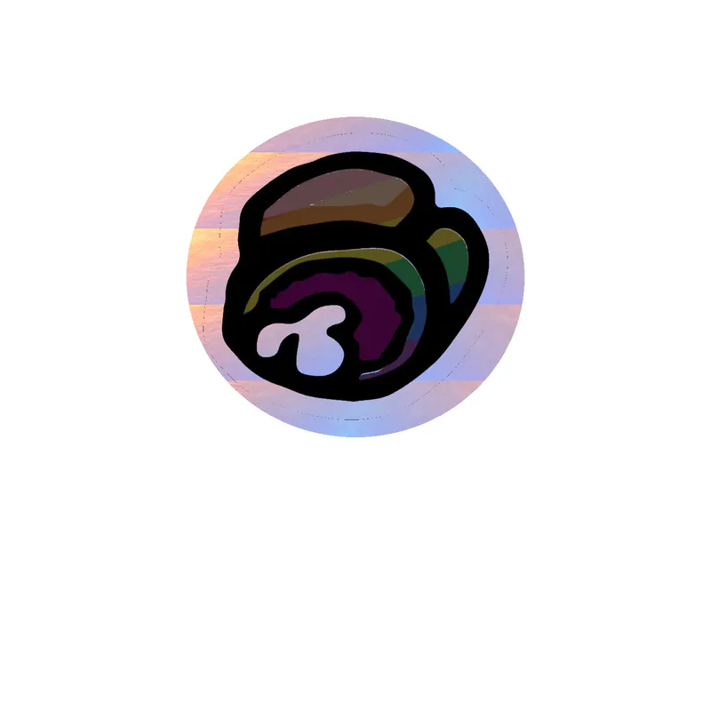 Among us Holographic Vinyl Sticker - Custom Size