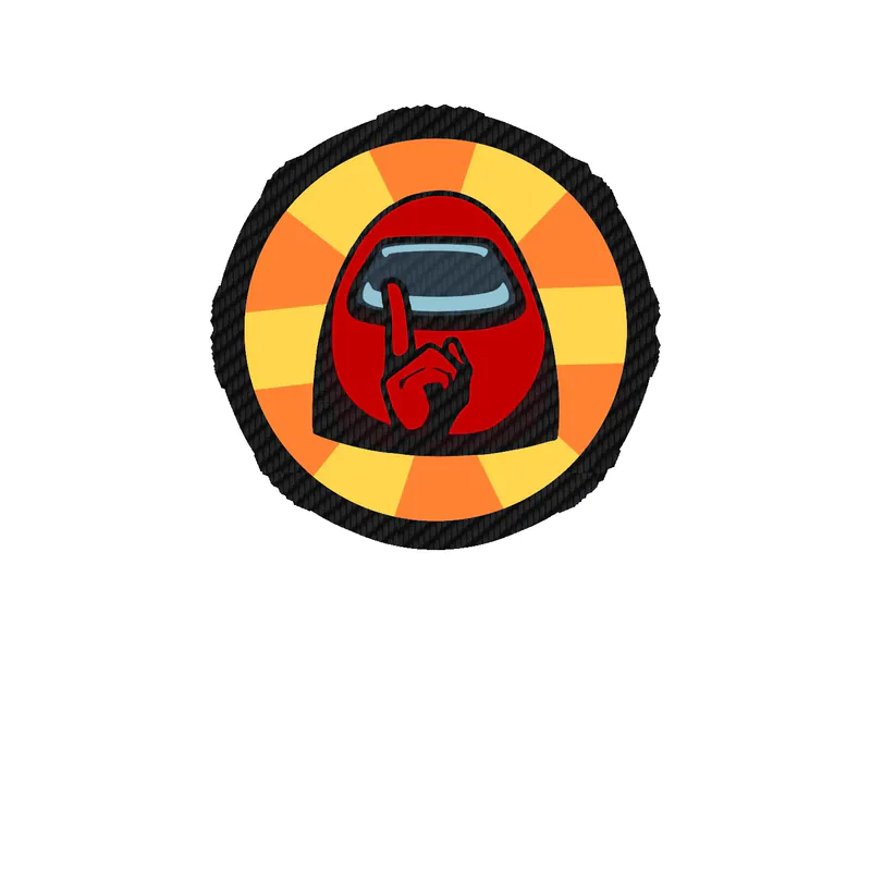 Among us Carbon Fiber Vinyl Sticker - Custom Size