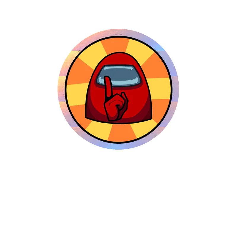 Among us Holographic Vinyl Sticker - Custom Size