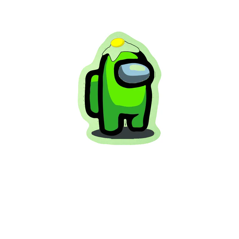 Among us Glow in the Dark Vinyl Sticker - Custom Size