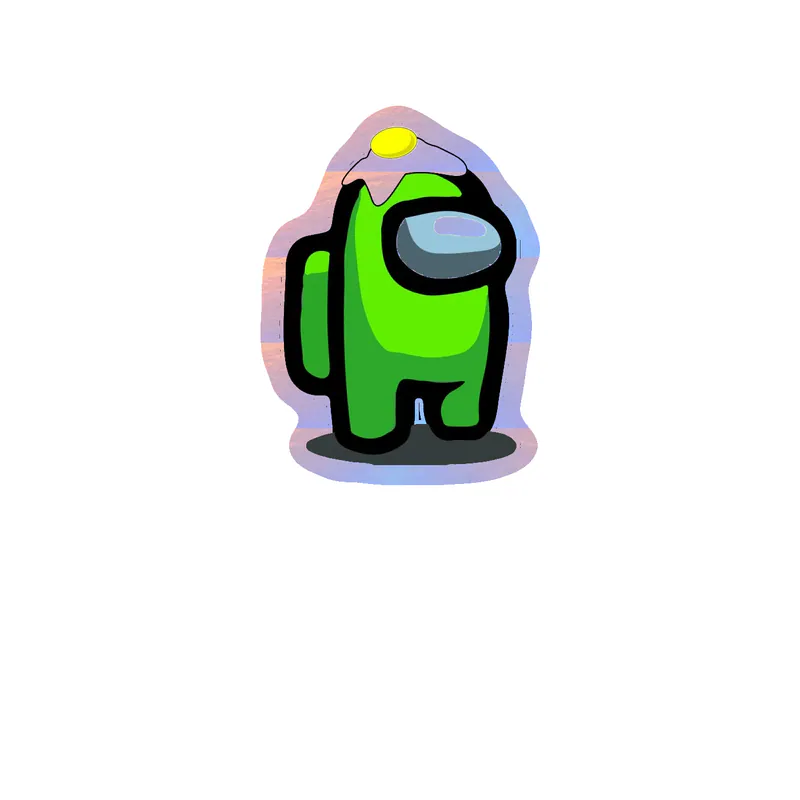Among us Holographic Vinyl Sticker - Custom Size