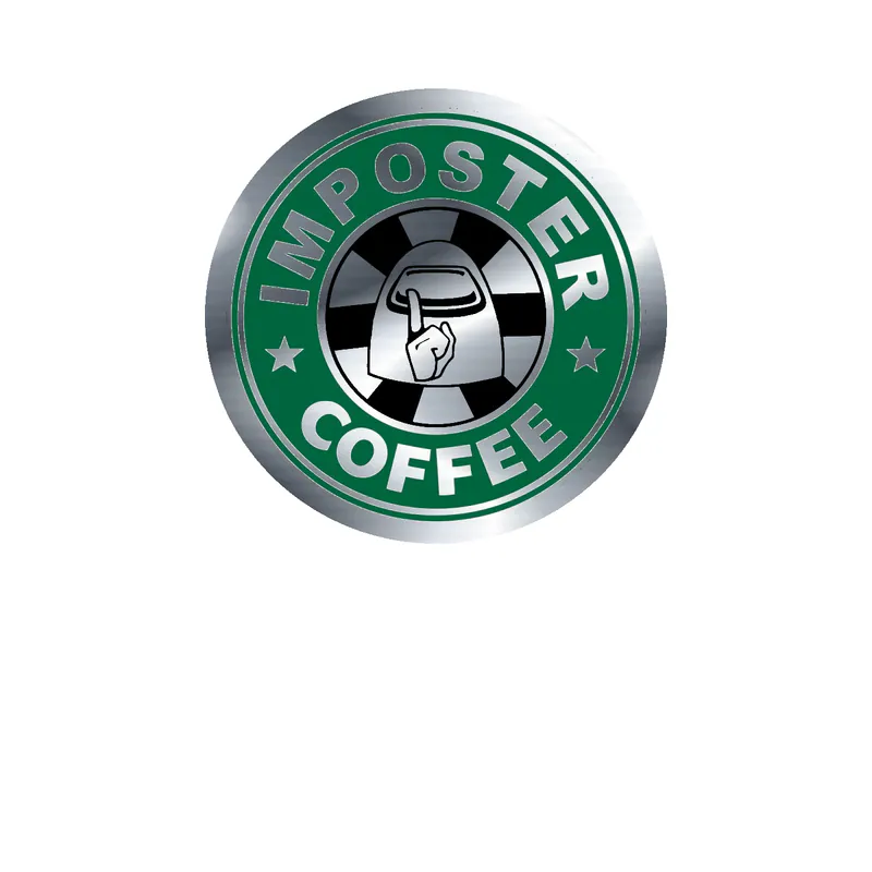 Among us Silver Chrome Vinyl Sticker - Custom Size