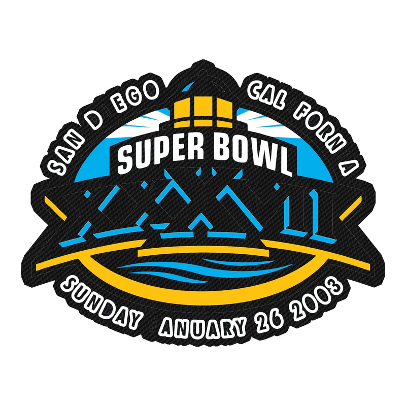 San Diego Superbowl - Carbon Fiber Vinyl Sticker - Custom Size
