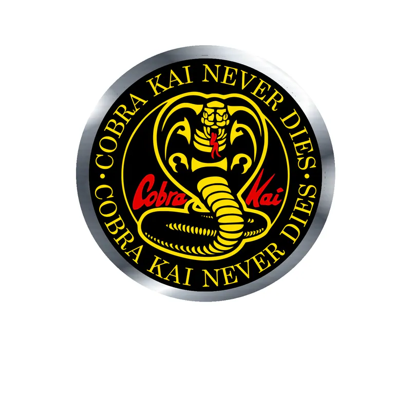 Cobra Kai Silver Chrome Vinyl Decal - Custom Size