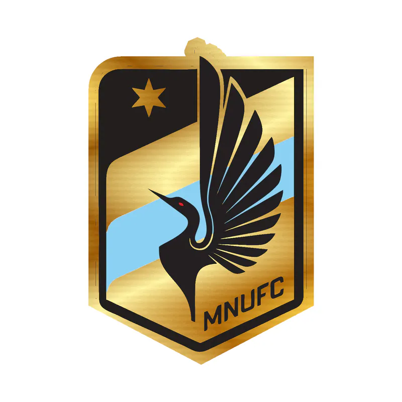 Minnesota United - Logo - Gold Chrome Vinyl Decal