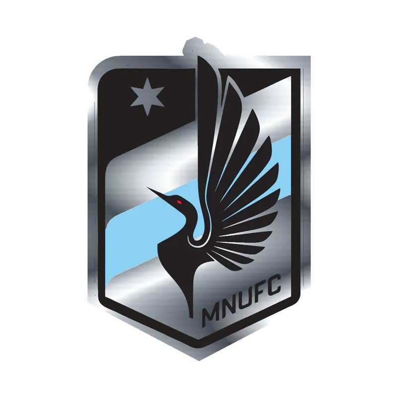 Minnesota United - Logo - Silver Chrome Vinyl Decal
