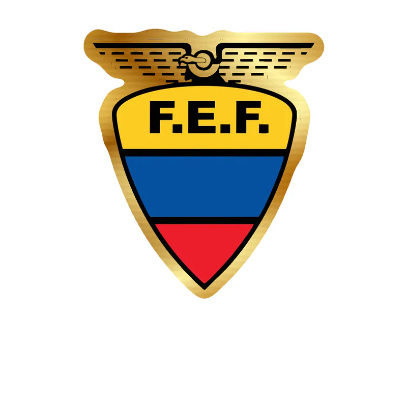 Ecuador National Soccer Team Gold Chrome Vinyl Decal