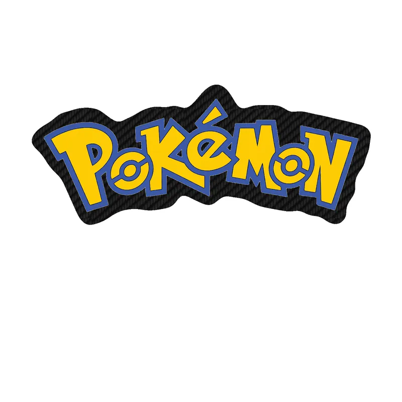 Pokémon Logo Carbon Fiber Vinyl Decal