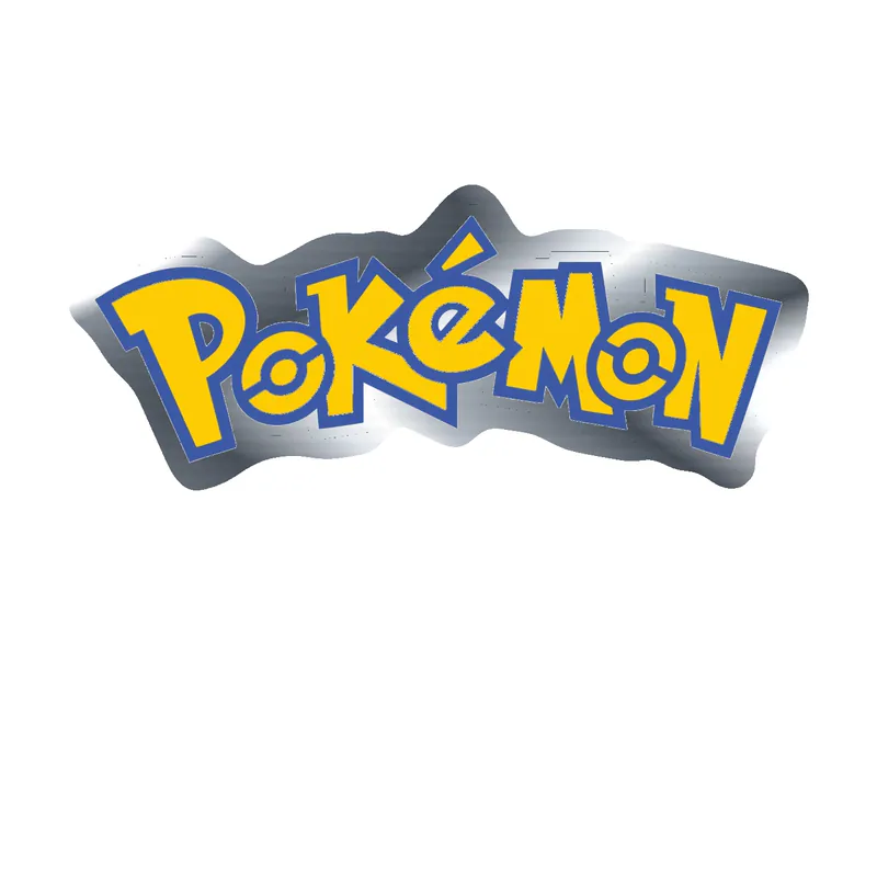 Pokémon Logo Silver Chrome Vinyl Decal